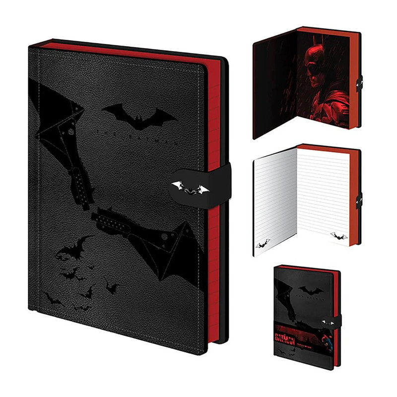 Batman Red Premium A5 Leather Notebook - دفتر